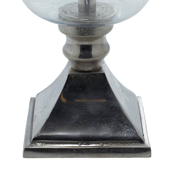 17" Silver Traditional Candle Holder